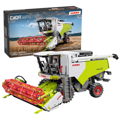 Cada CLAAS Dominator 370 Combine Harvester. 4567-piece Lego-compatible replica with remote control, Bluetooth, and detailed mechanical features. Ages 14+
