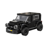 Black toy truck model made of in...