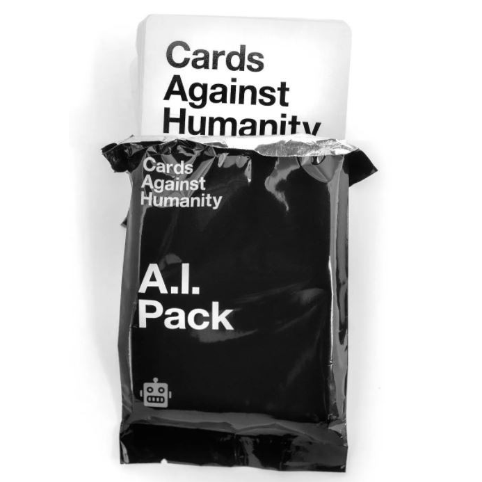 Experience bizarre A.I-generated humour with the Cards Against Humanity A.I Pack, featuring 30 neural-network-written cards. Requires base game. Ages 17+.