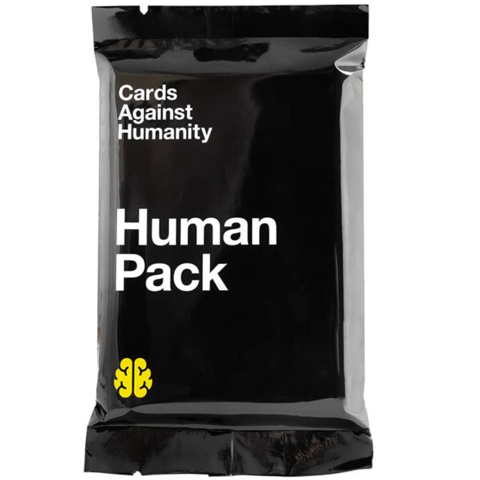 Cards Against Humanity Human Pack expansion with 30 human-written cards about the human condition; adult party game add-on for ages 17+.