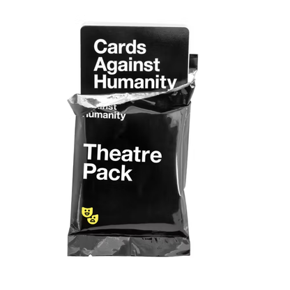 Cards Against Humanity Theatre Pack expansion with 30 drama-themed cards inspired by theatre, musicals and Shakespeare; adult 17+ party game add-on.