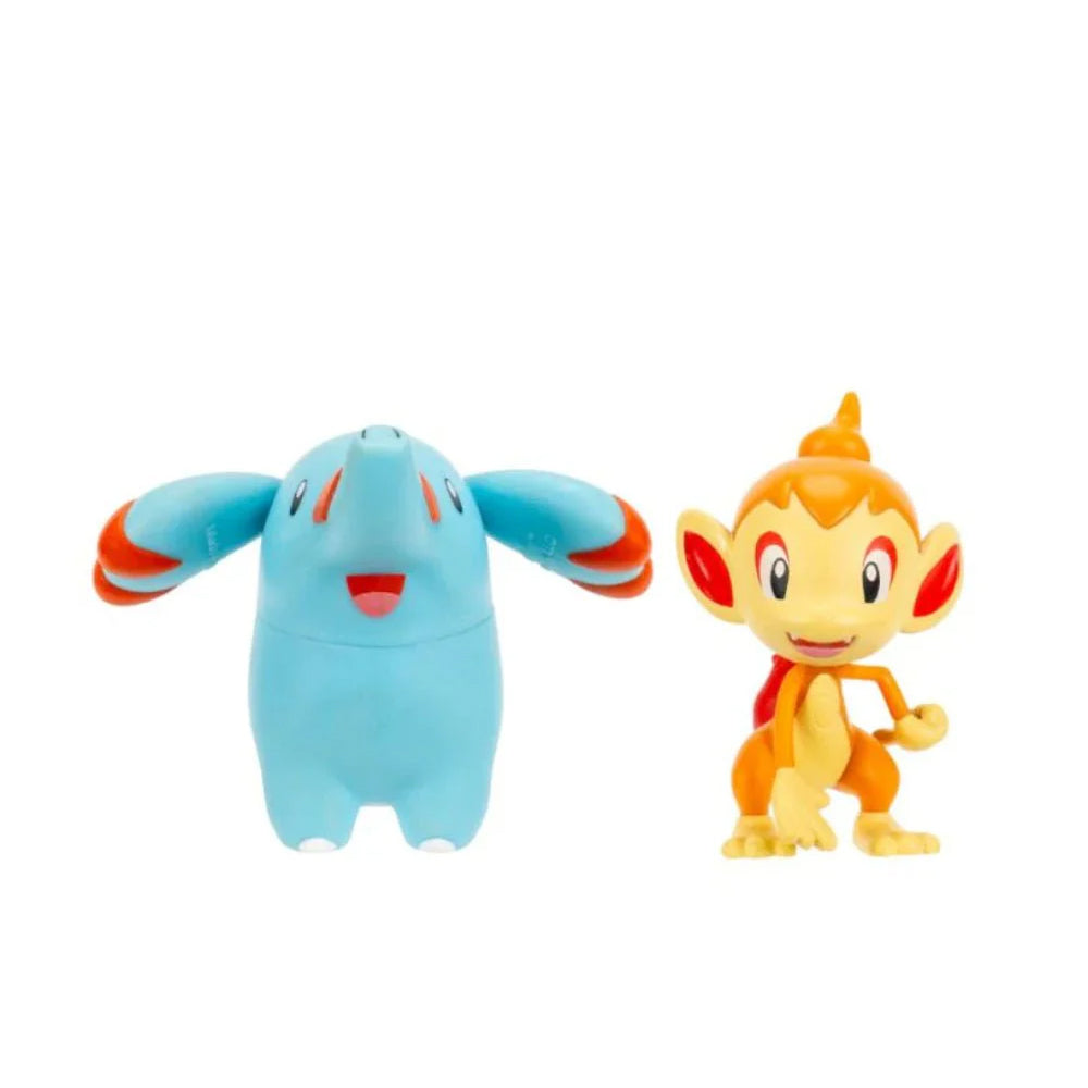 Chimchar & Phanpy Vinyl Pokémon Battle Figures