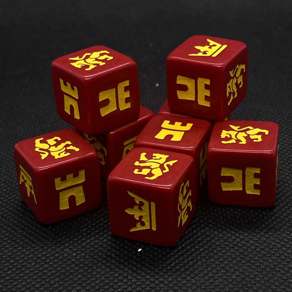 SD19 SAGA Medieval Dice - (Red) (Age of Chivalry)