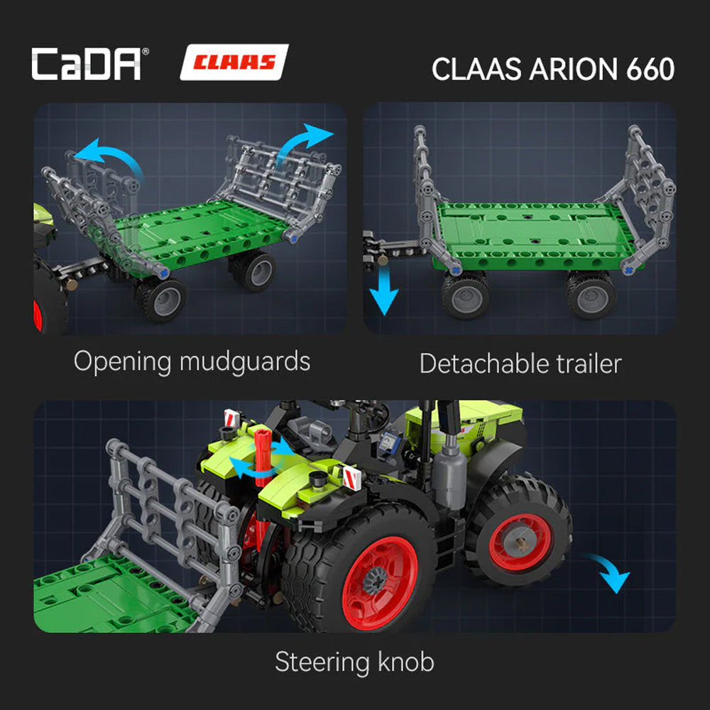 CaDA Claas Arion 660 Tractor Deatures Graphic