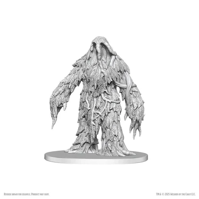 Classic Shambling Mound  miniature figure on a white background. Classic Shambling Mound  Wizkids D&D Nolzur's Marvelous Miniatures