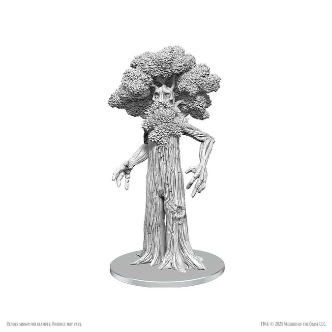 Tree-like figurine with humanoid features on a white background. Classic Treant  Wizkids D&D Nolzur's Marvelous Miniatures