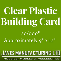 Clear Plastic Building Card - 20/000" (9" x 12")
