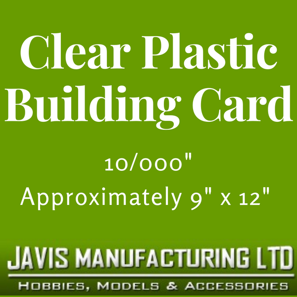 Clear Plastic Building Card - 10/000" (9" x 12")