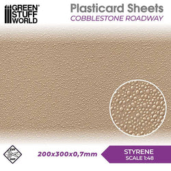 Plasticard Cobblestone Roadway Sheet - GSW