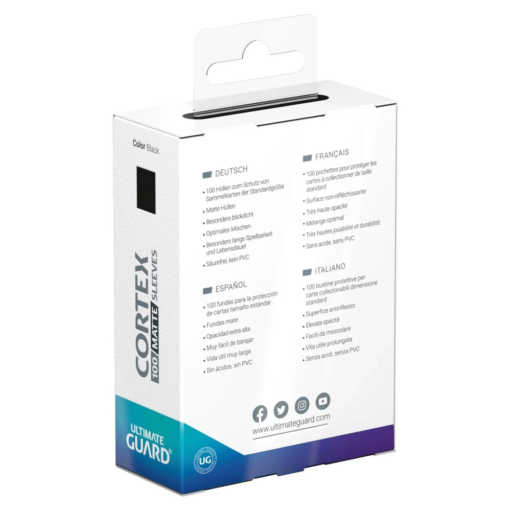 Matte Finish Cortex Card Sleeves Box Back