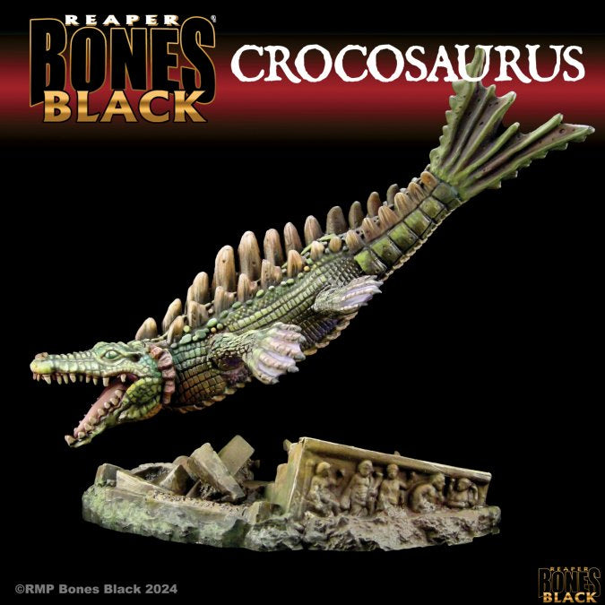 Crocosaurus RPG Crocodile Dragon - Bones Black Deluxe