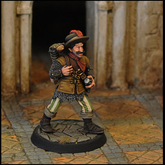 Bard miniature wearing chainmail...