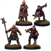 Four miniature figurines of fant...