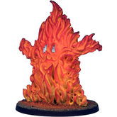 Flame-like sculpture on a white ...