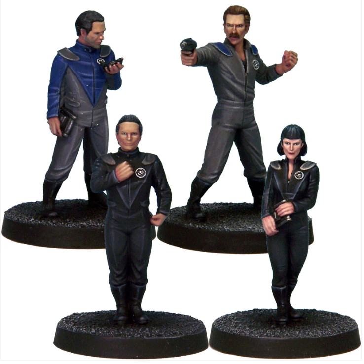 Crooked Dice Galactic Explorers 2. White metal miniatures inspired by sci-fi adventures. Perfect for movie fans and collectors. Supplied unpainted.
