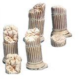 Resin set of broken Greek column...