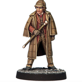 Statue of a person in a coat and...