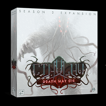 Cthulhu: Death May Die - Season 2 Expansion. Features 6 episodes, 10 investigators, 17 monsters, and new tiles. A thrilling addition to the core game.
