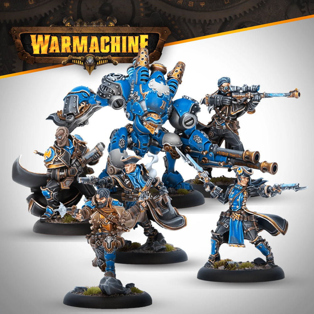 Cygnar Hellslingers Command Cadre Painted Example Miniatures