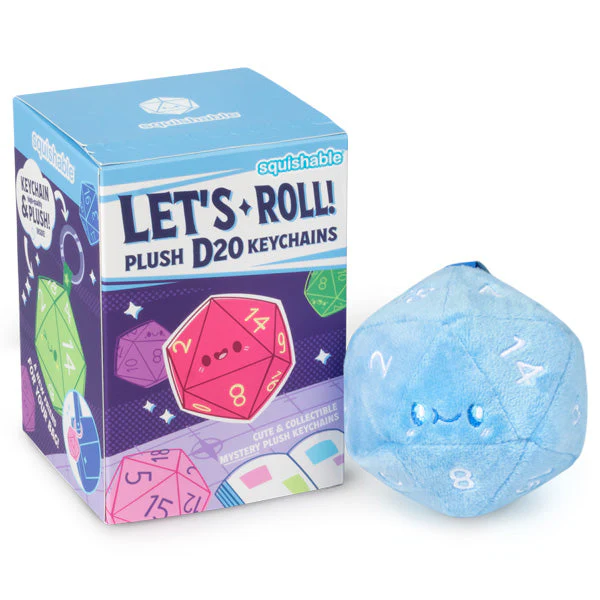 D20 blind box Squishable plush keychain mystery dice collectible series 1 fantasy RPG accessory