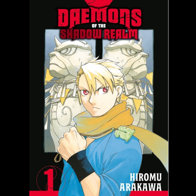 Book cover of 'Daemons of the Shadow Realm' with a character and dragon illustration. Daemons of the Shadow Realm 1