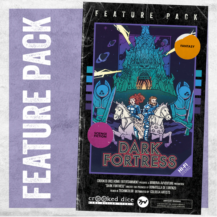Explore the Dark Fortress Feature Pack by Crooked Dice. A 64-page campaign guide, profile cards, and accessories for epic sci-fantasy tabletop adventures.