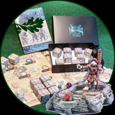 A tabletop display of a board ga...