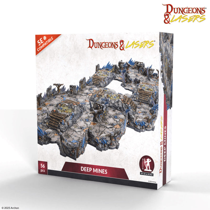 Dungeons & Lasers Deep Mines RPG Scenery Set | Modular Dungeon Terrain