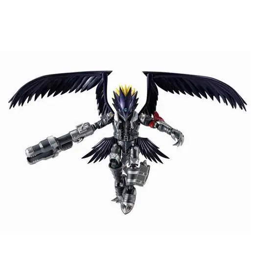 Toy figure with wings on a white background. Digimon Nxedge Beelzemon Blastmode