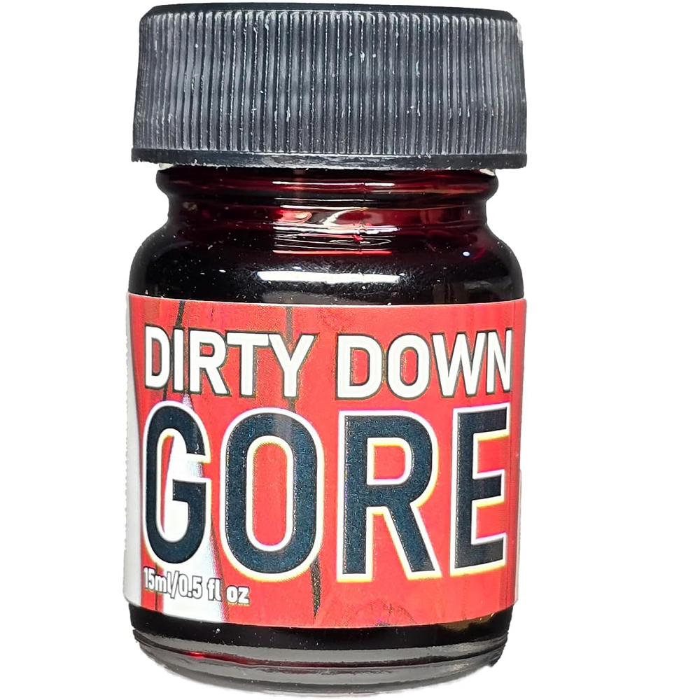 Dirty Down Gore, a blood red colour fast drying liquid to help you create the effect of bloody strands right out of the pot. Dip your tool then touch the model, varying the amount of Dirty Down Gore to create thin or thick strands to help you achieve a realistic blood effect on your tabletop gaming miniatures and more.