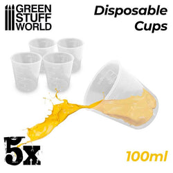 Disposable Measuring Cups x5 Green Stuff World