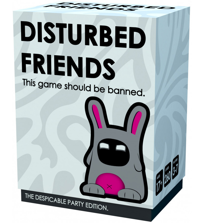 Disturbed Friends The Despicable Party Edition adult party card game with 260 cards for 3–7 players.
