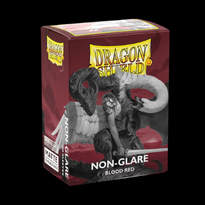 Dragon Shield Matte blood red Non-Glare Card Sleeves (100 Sleeves)