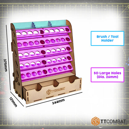 TT Combat 50 Bottle Paint Rack With Drawer Explained