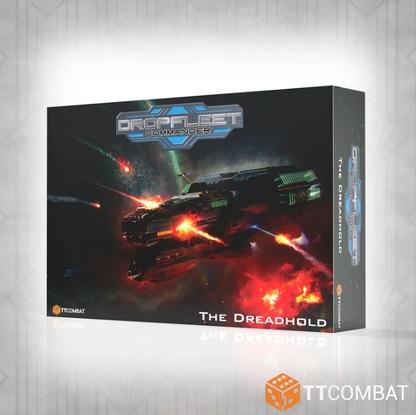 Dropfleet Commander The Dreadhold boxed set with spaceship miniatures and game components