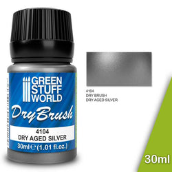 Green Stuff World Dry Brush Paint Dry Aged Silver 30ml
