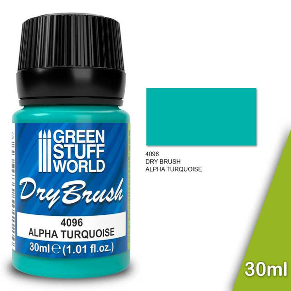 Green Stuff World Dry Brush Paint Alpha Turquoise 30ml