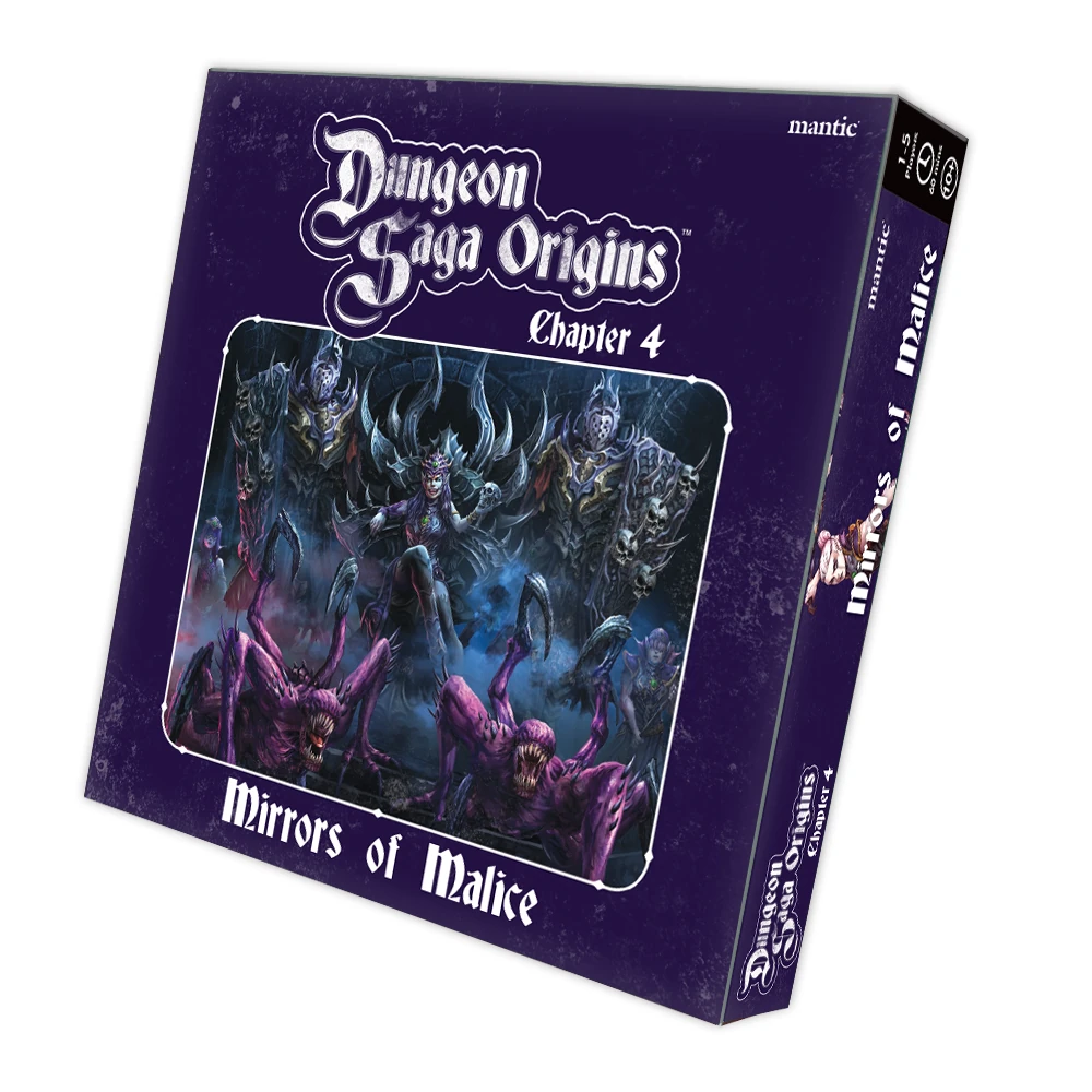 Dungeon Saga Origins: Mirrors of Malice Expansion. A thrilling follow-up with new enemies, rules, and story. Includes miniatures, cards, and map tile. Core game required.
