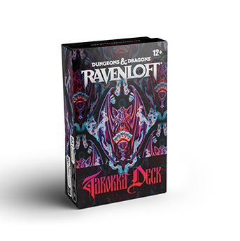 Dungeons & Dragons Ravenloft Akokkion Deck packaging on a white background. Dungeons & Dragons Ravenloft Tarokka Deck Card Set