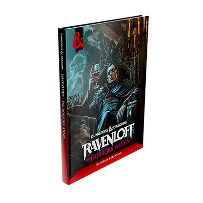 Dungeons & Dragons Ravenloft Horrors Within book cover on a white background.  Dungeons & Dragons Ravenloft: The Horrors Within Gameplay Expansion Book