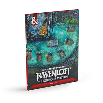 Dungeons & Dragons Ravenloft Horrors Within map pack on a white background. Dungeons & Dragons Ravenloft: The Horrors Within Map Pack