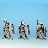 Three metal figurines of warrior...