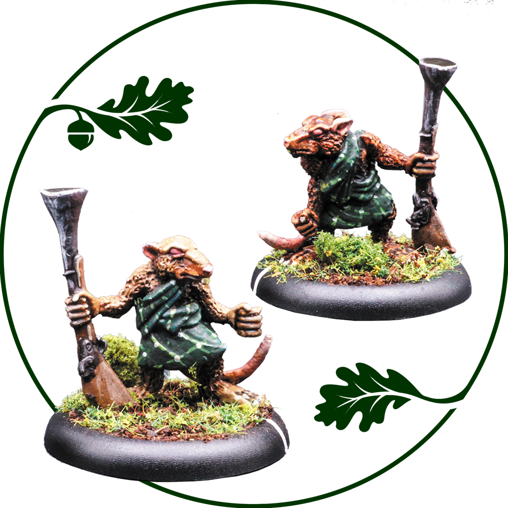 Earthfolk Muskrat by Oakbound Studio miniatures of rats with muskets 