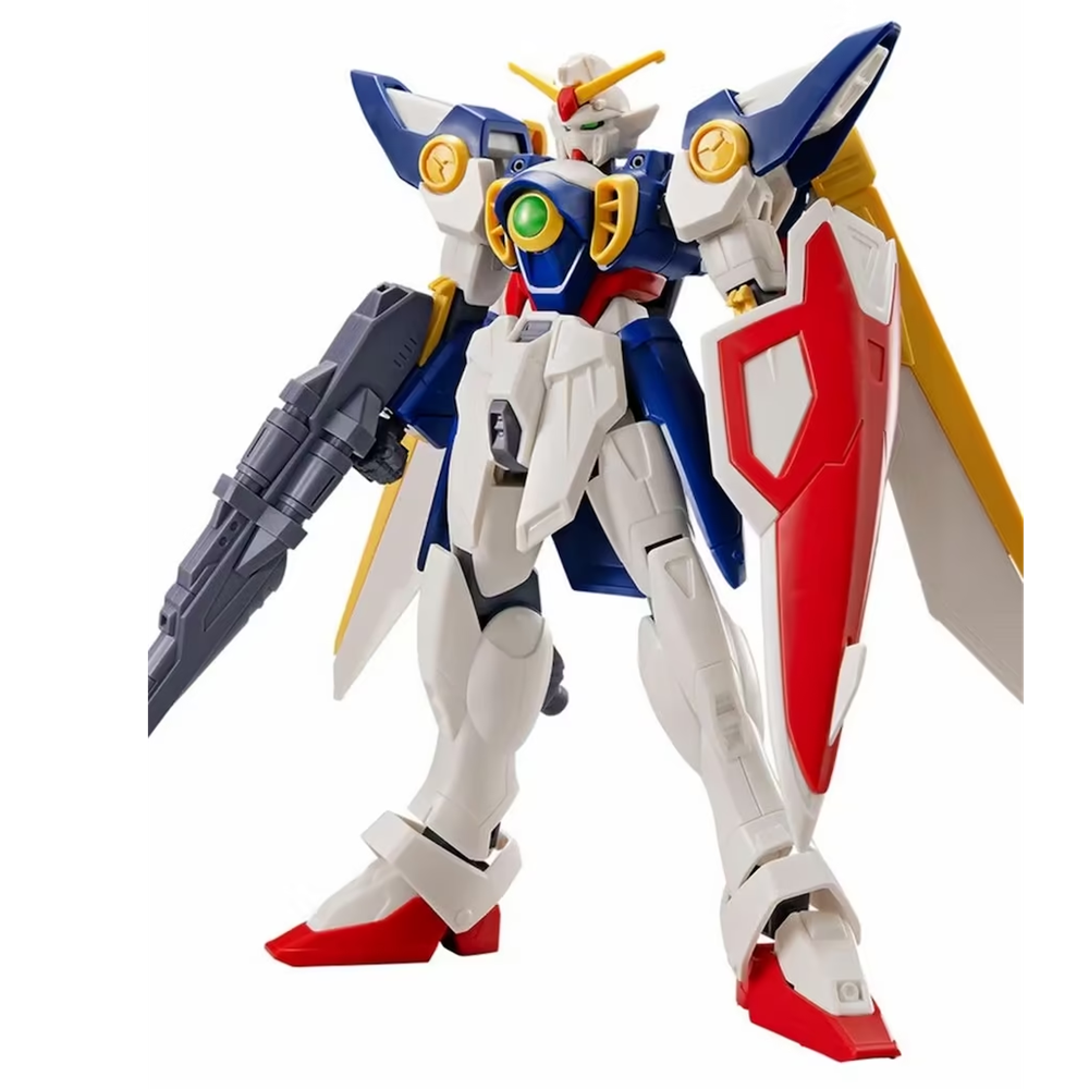 Bandai Entry Grade XXXG-01W Wing Gundam 1/144 model kit with movable wings and Buster Rifle