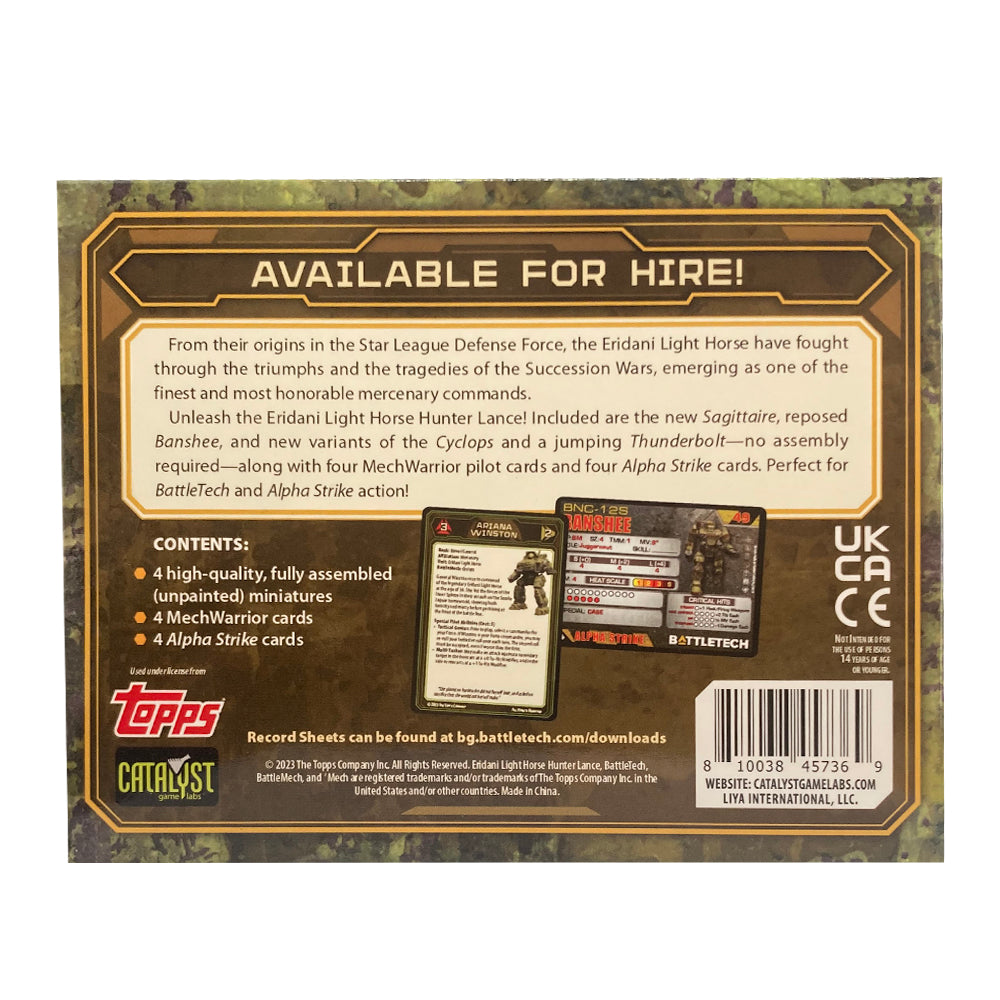 Eridani Light Horse Hunter Lance Contents