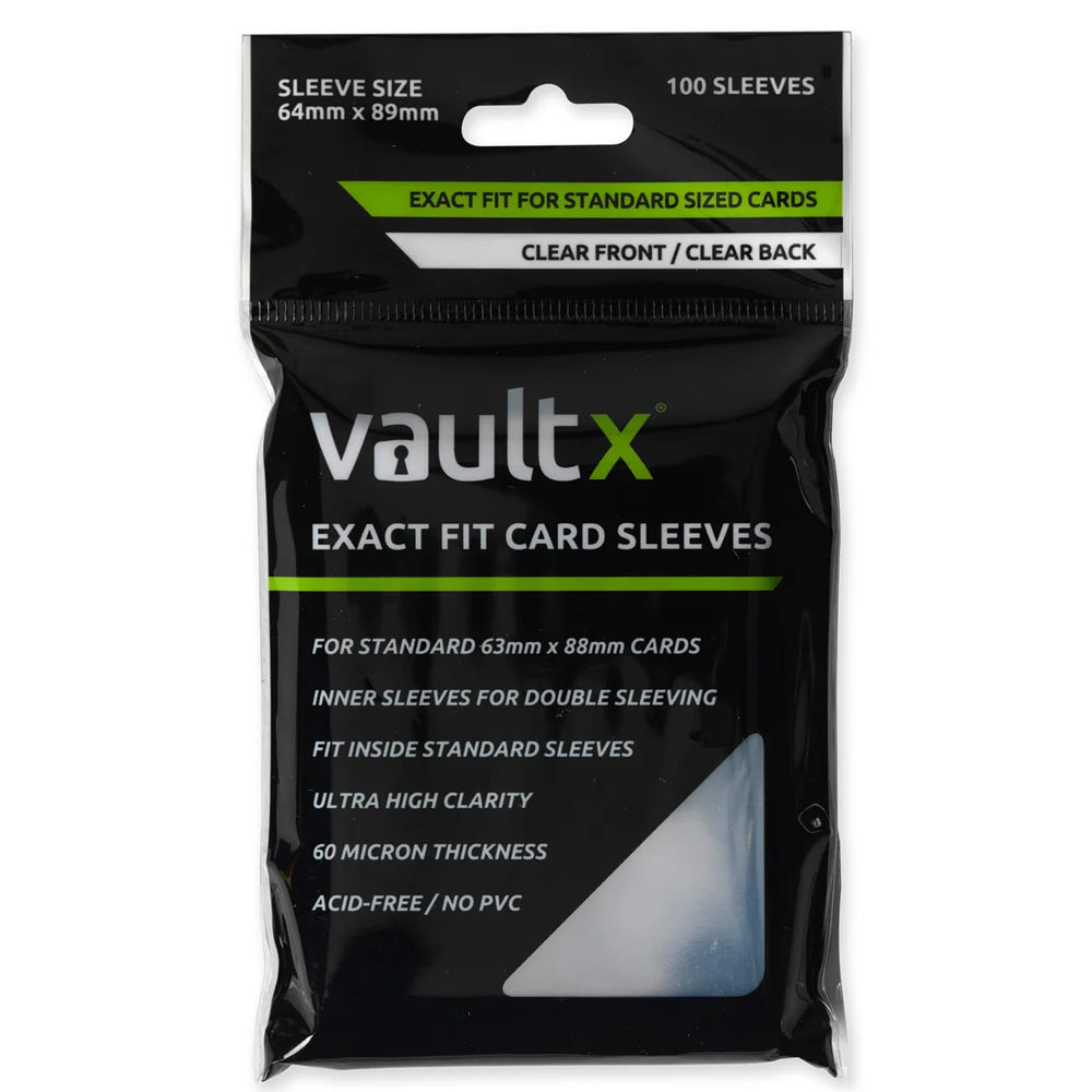 Vaultx Exact Fit TCG Sleeves Clear
