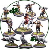 A set of fantasy tabletop miniat...