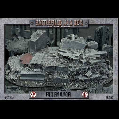 Battlefield in a Box Fallen Angel. Pre-painted gothic ruin, 24cm x 16.5cm. Ideal terrain for historical, fantasy, or sci-fi battles. Tabletop-ready