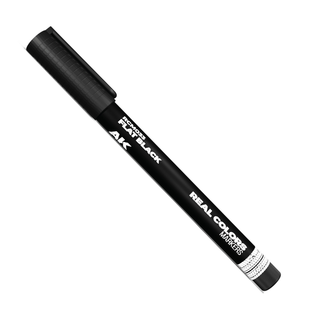 Flat Black RC Marker - Acrylic paint marker for modelling. Fast drying, waterproof, and high coverage. Matte finish