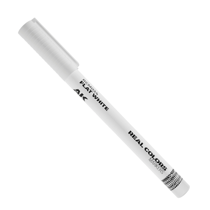 Flat White RC Marker - Acrylic paint marker for modelling. Fast drying, waterproof, and high coverage. Matte finish.